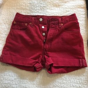Vintage Levi's 501 High-waisted Denim Shorts